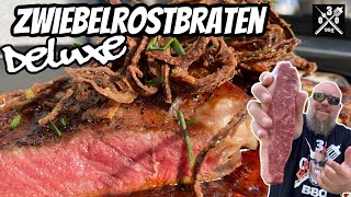 Zwiebelrostbraten DELUXE schnell und super einfach  030 BBQ [upl. by Atenahs306]