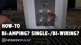 HowTo BiAmping SingleWiring BiWiring Lautsprecher Tipps von Quadral [upl. by Anairt588]