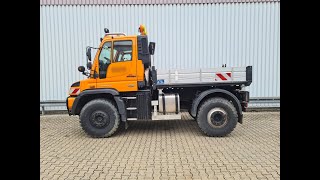 UNIMOG U 527 4x4 Kommunalhydraulik Frontzapfwelle Mähtür [upl. by Dweck120]