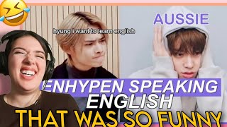 ENHYPEN and ENGLISH REACTION [upl. by Anisamot]