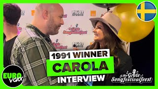 CAROLA INTERVIEW  Het Grote Songfestivalfeest 2022  Sweden Eurovision 1983 1991 amp 2006 [upl. by Dorrehs947]