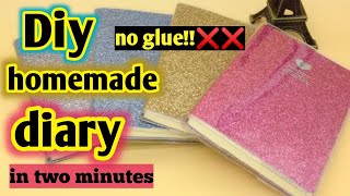 Diy homemade diaryHow to make diary at homeDiy simple homemade diary without glue [upl. by Abil]