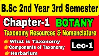 🔴LiveBSc 2nd year 3rd semester Botany Unit1Components of Taxonomy in hindiHerbarium in hindi [upl. by Drice]