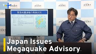 Japan Issues Megaquake Advisory  TaiwanPlus News [upl. by Tabshey]