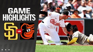 Padres vs Orioles Game Highlights 72824  MLB Highlights [upl. by Iahcedrom]