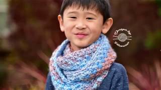 Crochet Chunky Granite Infinity Scarf Tutorial [upl. by Akciret]