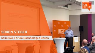 Sören Steger beim RAL Forum Nachhaltiges Bauen [upl. by Brigid]