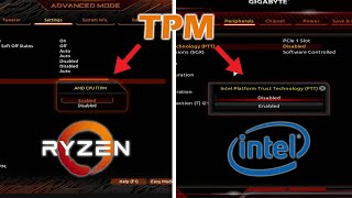 How to Enable TPM 20 on Gigabyte Motherboards  AMD and Intel  Install Windows 11 Requirements [upl. by Eitirahc]