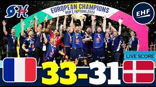 France vs Denmark Handball Live Play by Play  Final  EHF EURO 2024 [upl. by Eekorehc138]