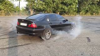 Bmw 330d 300HP e46 burnout  Drift [upl. by Hamirak]