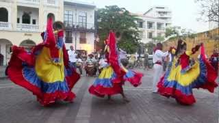 Traditional Colombian Dance in Cartagena  DiscoveringIcecom [upl. by Calvert]