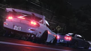 FD3S vs R32 Keikokudoro Skirmish Initial D Legend Style Animation ROBLOX [upl. by Gottlieb]