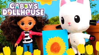 Planting Flowers with Gabby Step by Step Guide for Kids  GABBYS DOLLHOUSE TOY PLAY ADVENTURES [upl. by Enaols]