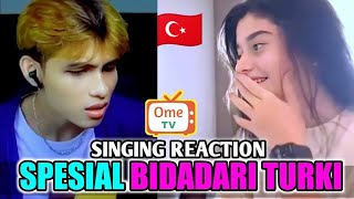 Singing Reaction‼️Cover Song THE SWEETIST GIRL FROM TURKISH ometvinternasional [upl. by Elleinnod]