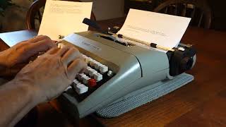 Olivetti Lettera 35i portable typewriter at work [upl. by Nibur661]