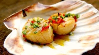 How To grill scallops Scallops video recipe [upl. by Furr]