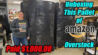 Unboxing a Pallet of Brand New Amazon overstock that bought for 100000 CHECK OUT WHAT WE GOT [upl. by Ettenim639]