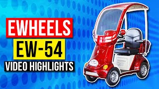 E Wheels EW 54 Mobility Scooter With Cover and Windshield 2024 [upl. by Annaihs]