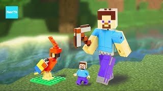 レゴ マインクラフト ビッグフィグ スティーブとオウム 21148 ／ LEGO Minecraft Steve BigFig with Parrot [upl. by Lecirg]