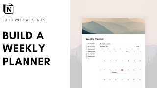 How to Build Weekly Planner in Notion   free template [upl. by Palla]