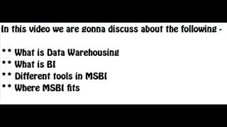 MSBI Training Part 1 [upl. by Adnav]