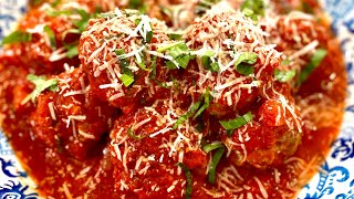 Delicious Baked Meatballs amp Sauce  Easy Meatball Recipe [upl. by Alihs]