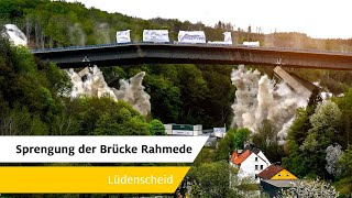 Sprengung der Talbrücke Rahmede in Lüdenscheid [upl. by Blakely]