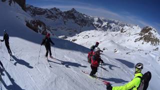 Sci alpinismo la discesa dal Monte Matto  Valle Gesso [upl. by Amalbena]