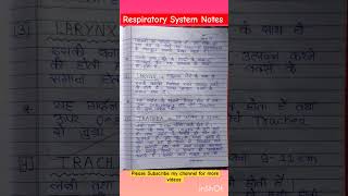 Respiratory System Notes respiratorysystemanmgnm bscnursing medical neetnursingnotesviral [upl. by Serolod753]