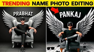 Instagram Trending Name Photo Video Editing  create 3D Ai Wings Name Image [upl. by Debbie144]