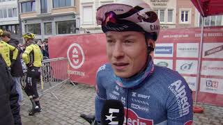 Jasper Philipsen  Interview at the start  Kuurne  Bruxelles  Kuurne 2024 [upl. by Eamon]