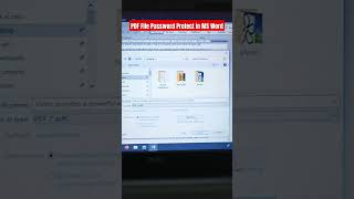 PDF File Password Protect in MS Word shorts pdf youtubeshorts [upl. by Irroc]