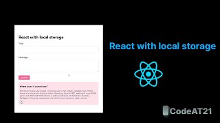 React with localStorage [upl. by Avot]