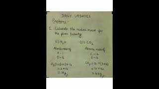 calculation of molar masschemistry world [upl. by Honan]