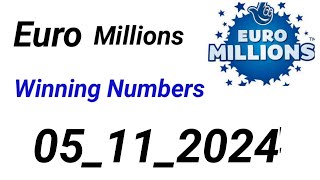 Euro Millions Lottery Prediction 05112024 [upl. by Haeckel]