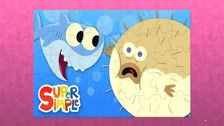 10 Little Fishies 2  Featuring Finny The Shark  Super Simple Songs Puzzle [upl. by Burnaby]