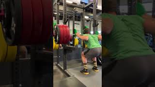 415 Beltless High Bar Squat x 1 [upl. by Faucher]