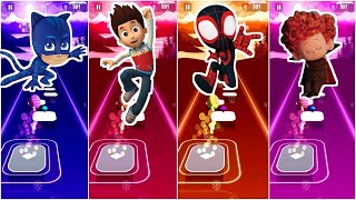 Pj Masks 🆚 Paw Patrol Man 🆚 Marvel Spidey 🆚 Hotel Transylvani And Tiles Hop Edm Rush Game [upl. by Michail446]