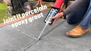 Joint it porcelain epoxy grout review and application test diy grouting porcelain [upl. by Hterrag]