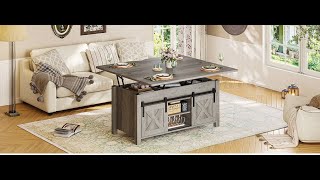 SEDETA Lift Top Coffee Table 4 in 1 MultiFunction Convertible Coffee Tables [upl. by Reed]