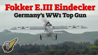 WW1 Fokker EIII Eindeckers Short Takeoff Roll [upl. by Eeimaj560]