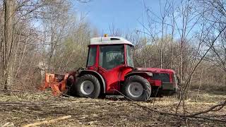 Curatare teren in București prin tocarea vegetatiei cu tocator forestier si tractor 0744964457 [upl. by Homans]