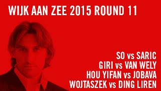 Wijk aan Zee 2015 Round 11 Highlights [upl. by Asiela]