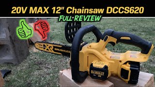 DeWalt 20Volt MAX 12 in Chainsaw DCCS620  REVIEW amp DEMO  My Little WORKPONY [upl. by Oderf]