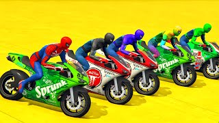 GTA 5 Epic Ragdolls RED SPIDERMAN VS RED MINION VS GREEN MINION Euphoria Physics amp Funny Fails [upl. by Eirot924]