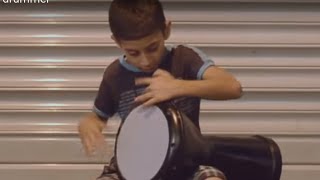 Amazing Street DoumbekGoblet Drum Kid drummer [upl. by Goldie]