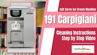 191 Carpigiani Ice Cream Machine Cleaning  Step by Step Soft Serve Cleaning [upl. by Ardnu]