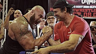 WWE Braun Strowman VS Devon Larratt  Arm Wrestling amp Fight 2021 [upl. by Odareg238]