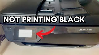 HP Printer Black ink not printing  SOLVED [upl. by Erised658]