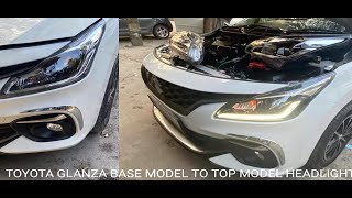 Toyota glanza base model to top model headlight upgrade with cuppler to cuppler  8447503105 [upl. by Philemol]